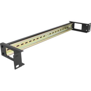 Delock - 19 inch Top-hoed Rail Paneel - Zwart - Accessoires voor Serverkasten
