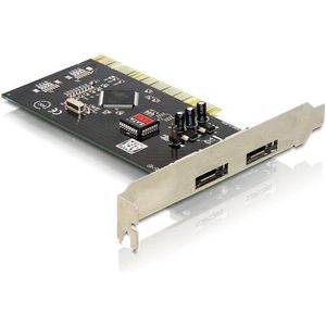 Delock Controller 2x eSATA met Raid - Opslagcontroller (RAID), Controlekaart