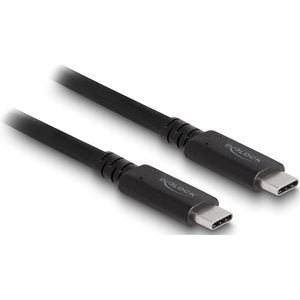 Delock USB4 40 Gbps Kabel Coaxiaal 1,2 m USB PD 3.1 Uitgebreid vermogensbereik 240 W (1.20 m, USB 4.0), USB-kabel