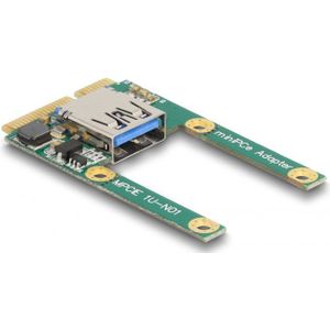 DeLOCK Mini PCIe I/O 1 x USB 2.0 Type-A female full size / half size controller
