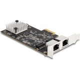 Delock - PCI Express x2 Kaart - 2 x RJ45 - 5 Gigabit - Zwart