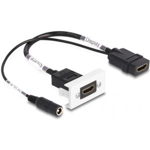 Delock Easy 45 HDMI 4K 60 Hz Modul mit DC Einspeisung 2,1 x 5,5 mm und