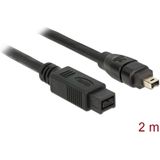 Delock - Firewire Kabel - 1 Meter - Transparant - 9-polige IEEE 1394-connector