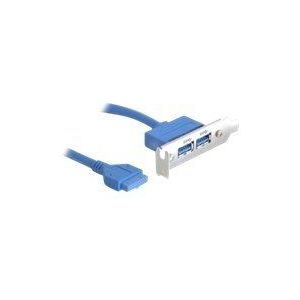 DeLOCK - 82976 - USB 3.0 19-pin - 2 x USB 3.0-A - Intern en Extern