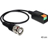 Delock - Kabel BNC Stekker - Terminalblock 2 Pin - 30 cm - Zwart