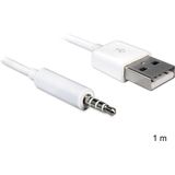 Delock - Apple iPad/iPhone/iPod Anschlusskabel [1x usb 2.0 Stecker a - 1x Klinkenstecker 3.5 mm] 1.00