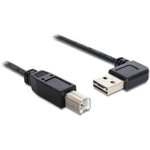 Delock Easy USB Kabel A 90° -> B St/St 2.00m zwart