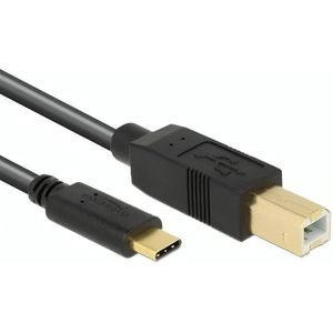 Delock USB 2.0-kabel Type-C naar Type-B 4 meter