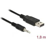 Delock - USB 2.0 naar TTL Converter - 2,5 mm 3 Pin Stereo Jack - 1,8 m