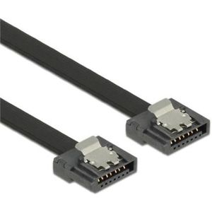SATA FLEXI - Datakabel - Plat - Zwart - 0,30 Meter - SATA600