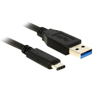 Delock 83870 SuperSpeed USB 10 Gbps (USB 3.2 Gen 2) Kabel Type-A naar USB Type-C 1 m