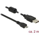 Delock USB 2.0 Typ-A m. > USB 2.0 Micro-B m. 2m