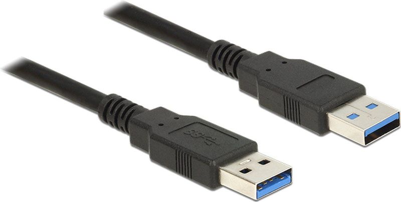 Delock - 85059 - USB 3.0 Kabel - Zwart - 0,5 m, Dubbel Afgeschermd, Gegevensoverdrachtsnelheid tot 5 Gbps