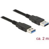 Delock - 85062 - Kabel USB 3.0 Type-A - Type-A - 2,0 m - Zwart