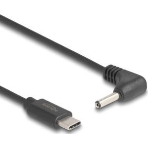 USB-C - DC Plug Haaks Kabel - Zwart - 1,5 Meter - Max. 5V/1A