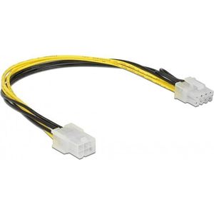 Voedingskabel - PCIe 6-pins (v) - PCIe 8-pins (m) - 0,30 Meter