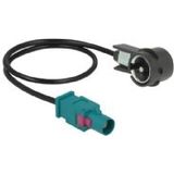 Fakra Z (m) - ISO (m) auto antenne adapter kabel - RG174 - 50 Ohm / zwart - 0,30 meter