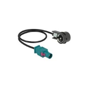 Fakra Z (m) - ISO (m) auto antenne adapter kabel - RG174 - 50 Ohm / zwart - 0,30 meter