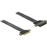 DeLOCK - PCI Express x4 naar x4 - Riser Card - Zwart - Flexibele Kabel