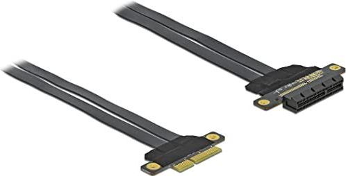 DeLOCK - PCI Express x4 naar x4 - Riser Card - Zwart - Flexibele Kabel