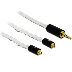 Premium 2,5mm Jack 4-polig naar 2x MMCX kabel compatibel met Sennheiser IE 800 - 1,2 meter