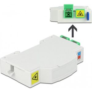 Delock - Optische Vezelverbindingsvak - Wit - ABS - 2 x SC Simplex of LC Duplex