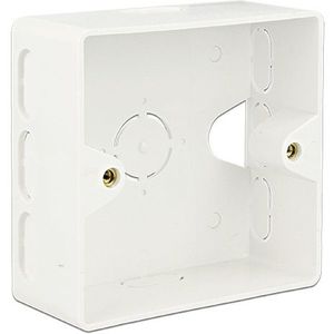 Wandcontactdoos - Opbouwrand - Wit - 8 Kabel-uitgangen - 80 x 80 mm