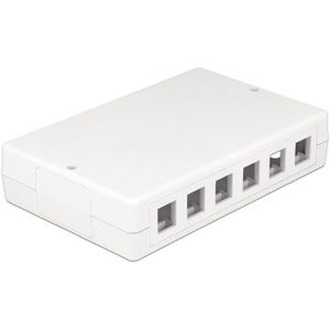 Uitvoerdoos | voor 6 of 12 Keystone modules | wit