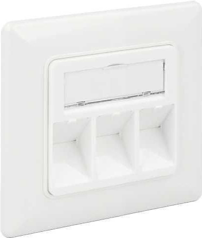 Wandcontactdoos - Wit - Voor 3 Keystone Modules