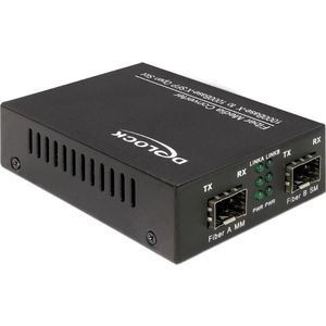 Delock - Medienkonverter SFP - Media-omzetter - Gigabit Ethernet - Voor multimode naar singlemode glasvezel