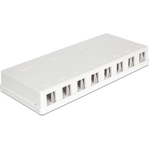 Uitvoerdoos - Wit - Voor 8 Keystone Modules - Hittebestendig ABS