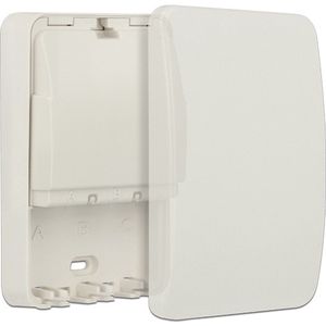 Afsluitbare Uitvoerdoos - Wit - Voor 3 Keystone Modules - Kunststof