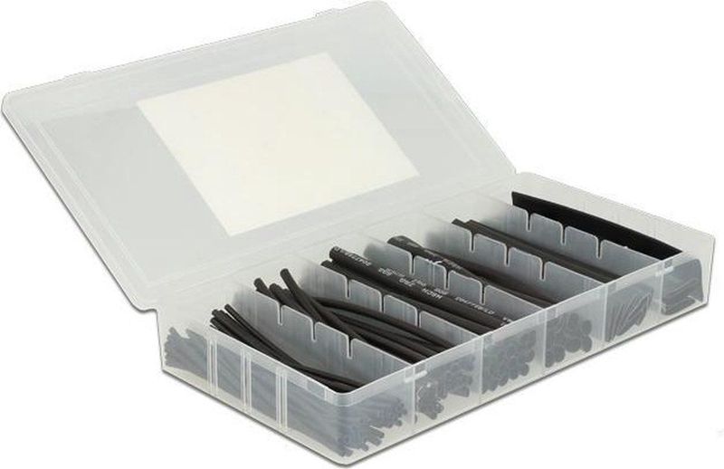 Krimpkous Assortiment - Zwart - 100 Stuks - Handige Bewaardoos