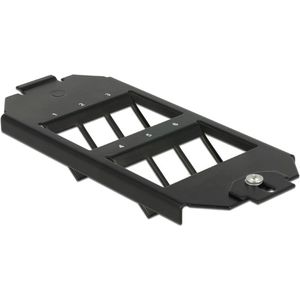 Vloeraansluitdoos inbouw frame voor 6 Keystone modules / zwart