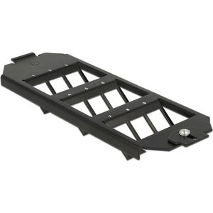 Vloeraansluitdoos inbouw frame voor 9 Keystone modules / zwart