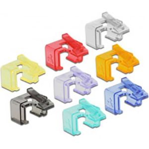 Reparatie clips voor RJ45 Connectoren - 16 stuks - Rood, Blauw, Groen, Geel, Zwart, Paars, Oranje