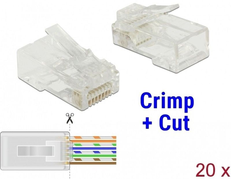 DeLOCK - RJ45 Crimp+Cut Plug - Cat.5e UTP Stekker