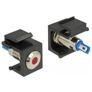 Delock - 86464 - Keystone LED - Rood - Plat - Zwart