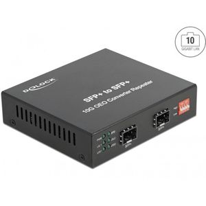 Delock - Media Converter - 10GBase-R SFP+ - 2 x SFP-slot - Max. 10 Gbps
