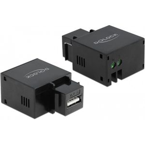 Delock - 86506 - Keystone-module - USB Type-A Oplaadpoort - Zwart
