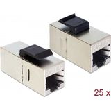 Delock - Keystone RJ45 Koppeling - Zwart - Cat.6 - Shielded