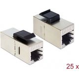Delock - Keystone RJ45 Koppeling - Zwart - Cat.6 - Shielded