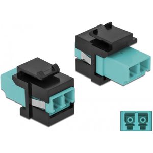 Delock - Keystone Module - Netwerk Accessoire - Aqua/Zwart - Invoegdemping < 0,3 dB