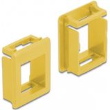 Delock - Keystone-houder - Geel - 4 Stuks - Plastic, Snap-in Montage