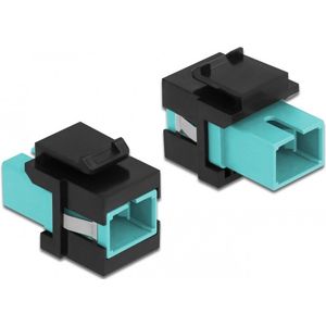 Delock - Keystone Module - SC Simplex Aansluiting - Aqua - Zwart - 0.03 m