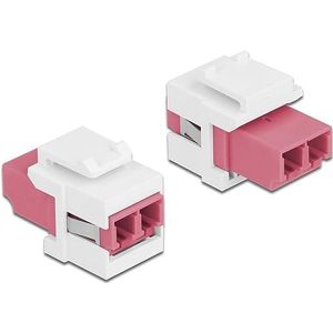 Keystone Module LC Duplex vrouw naar LC Duplex vrouwelijk violet / wit