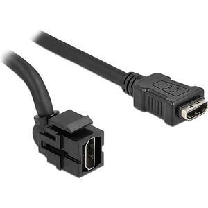 HDMI haaks (110° boven) Keystone module - HDMI (v) | HDMI1.4 (4K 30Hz) | zwart | 0,30 meter
