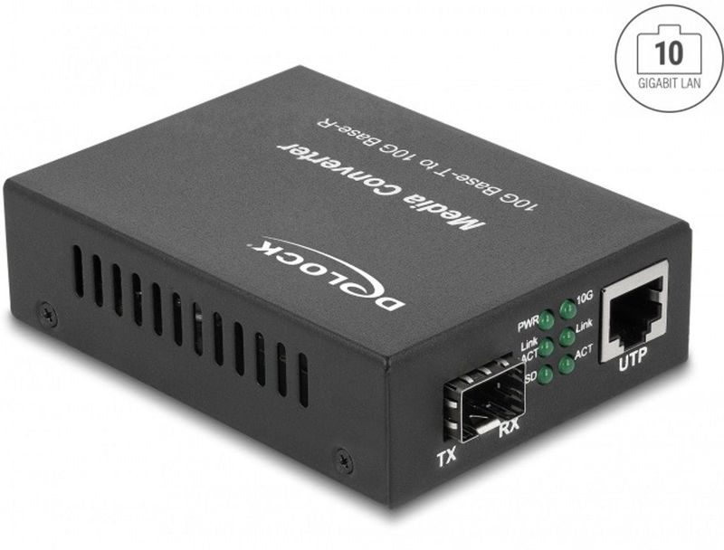 Delock - 10 Gigabit Ethernet Mediaconverter - RJ45 - SFP+ Ondersteuning