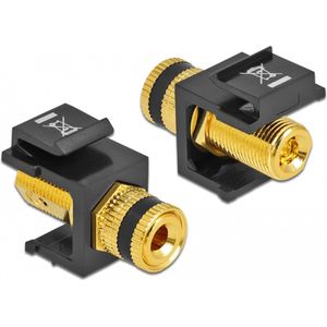 Keystone Module Binding Post naar Draadmoer zwart / zwart