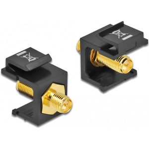 Delock - Keystone Module - Zwart - 1 x RP-SMA Jack - Impedantie 50 Ohm